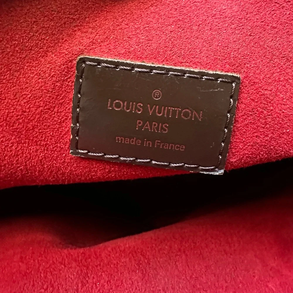 Authentic Louis Vuitton Damier Ebene Evora MM Adjustable Handbag Tote RETIRED - Picture 15 of 16